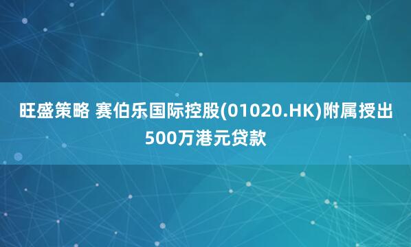 旺盛策略 赛伯乐国际控股(01020.HK)附属授出500万港元贷款